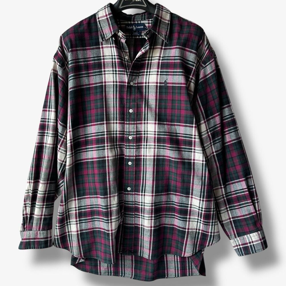 Ralph Lauren Flannel Polo Pony *Men's XXL* Blaire  Button Shacket Shirt —EUC
